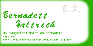 bernadett haltrich business card